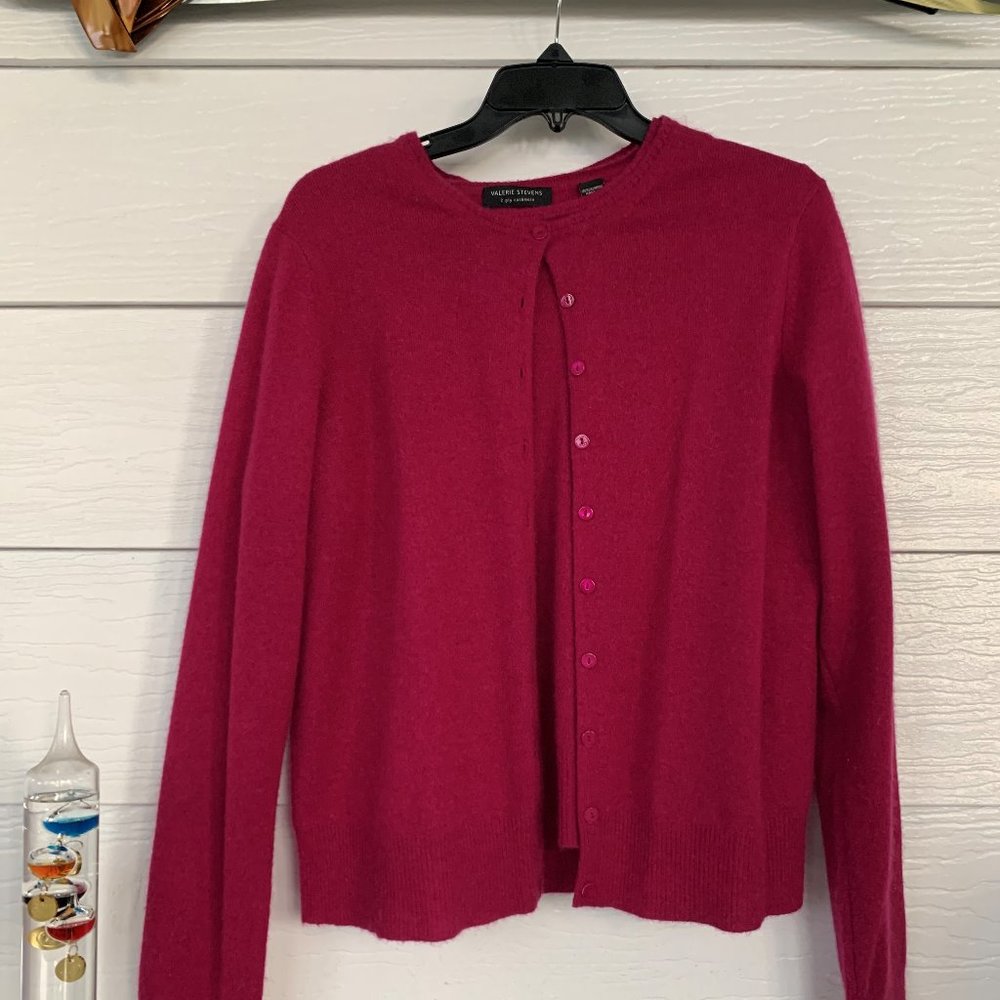 Cashmere Rasberry Sweater/Blouse Combination